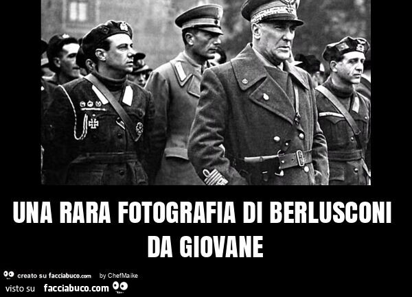 Una rara fotografia di berlusconi da giovane