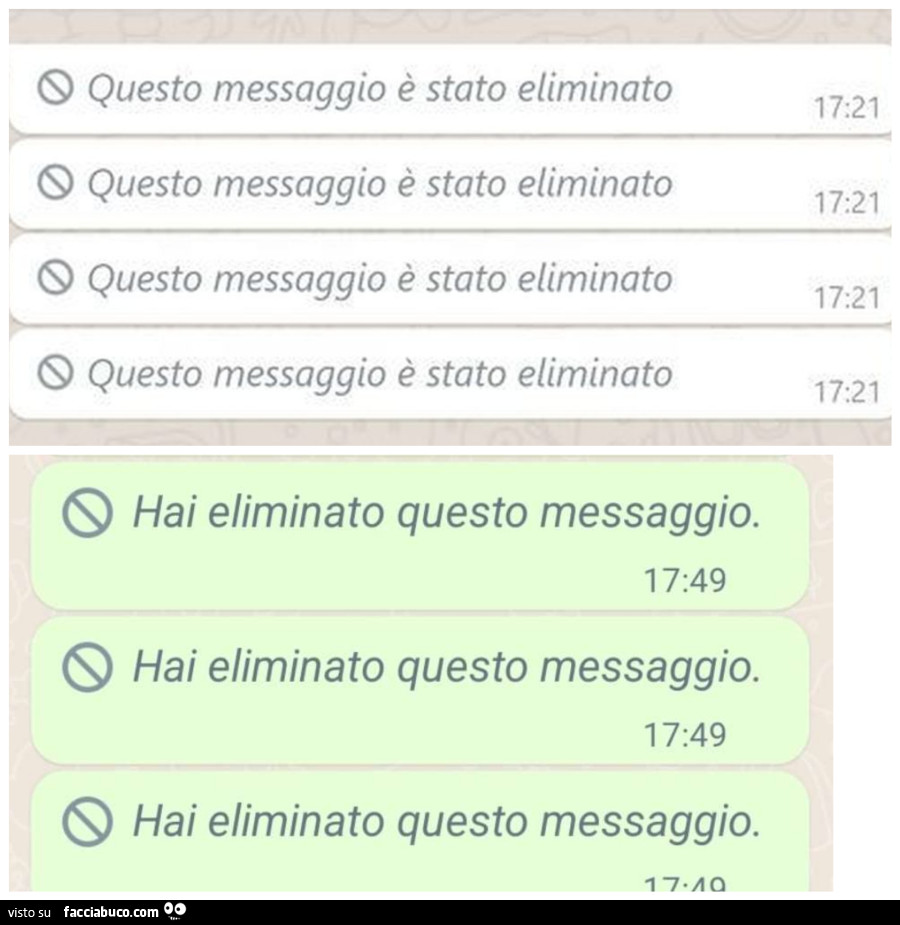 Questo messaggio è stato eliminato