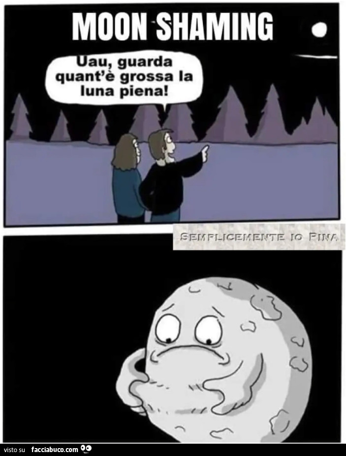 Moon shaming uau guarda quanto è grossa la luna piena