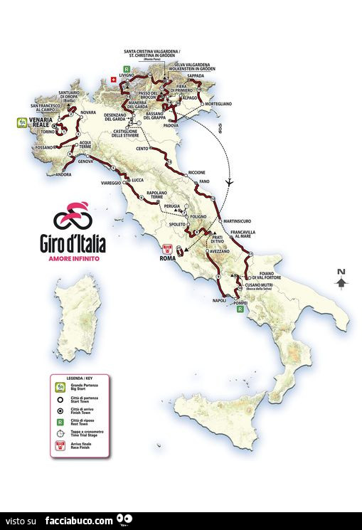 Mappa Giro d'Italia