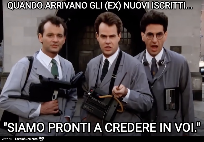 Siamo pronti a credere in voi