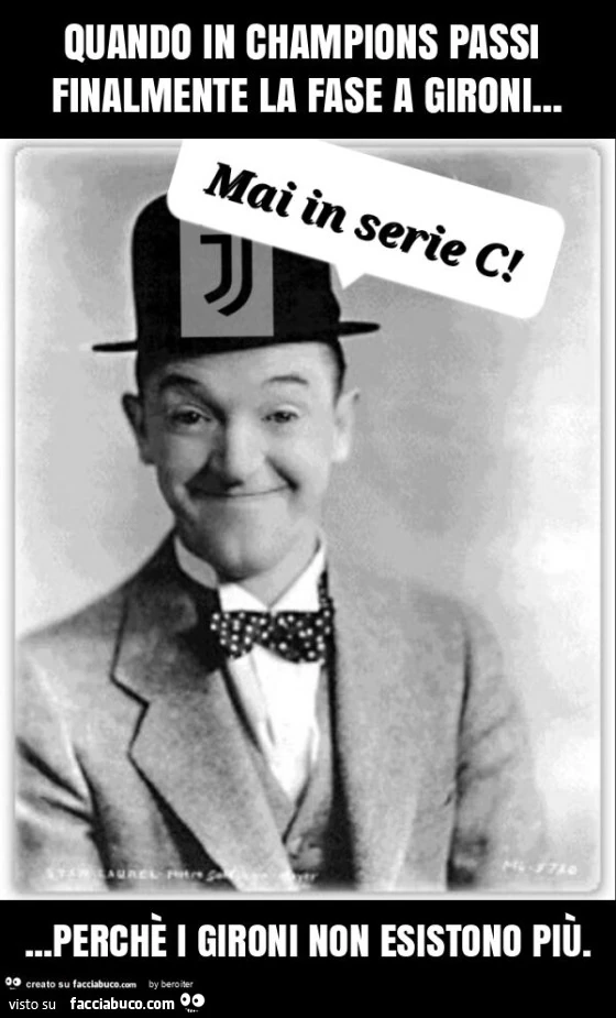 Quando in champions passi finalmente la fase a gironi&hellip; perchè i gironi non esistono più