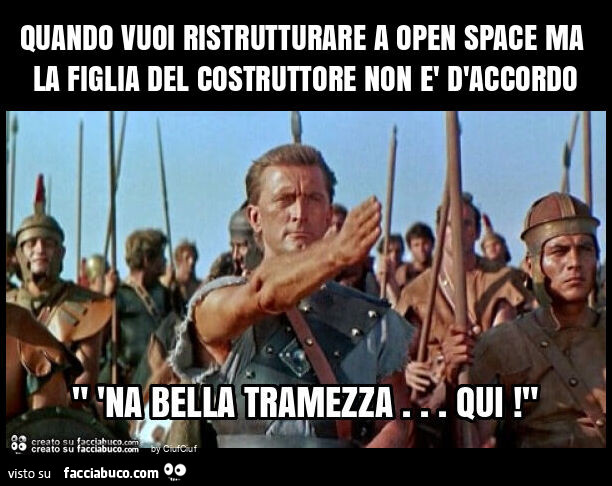 Quando vuoi ristrutturare a open space ma la figlia del costruttore non è d'accordo