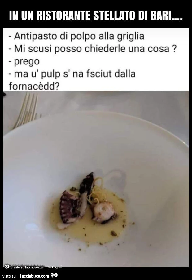 In un ristorante stellato di bari