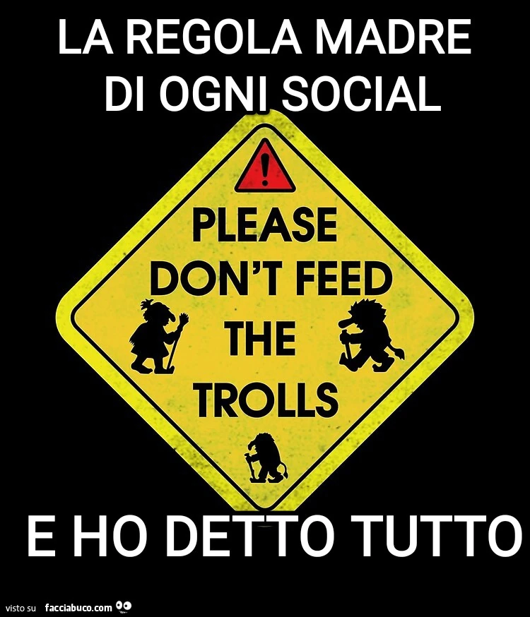Don't feed the trolls