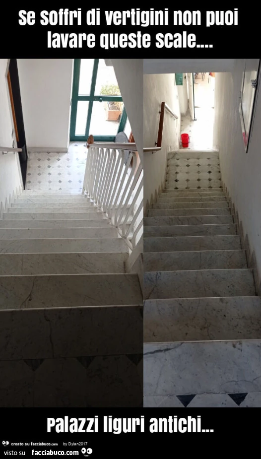 Se soffri di vertigini non puoi lavare queste scale&hellip; palazzi liguri antichi