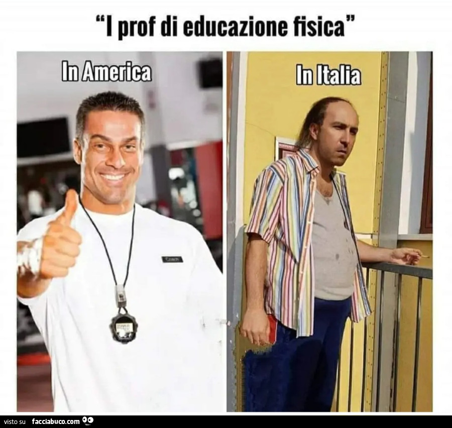 I professori di educazione fisica in Italia in America