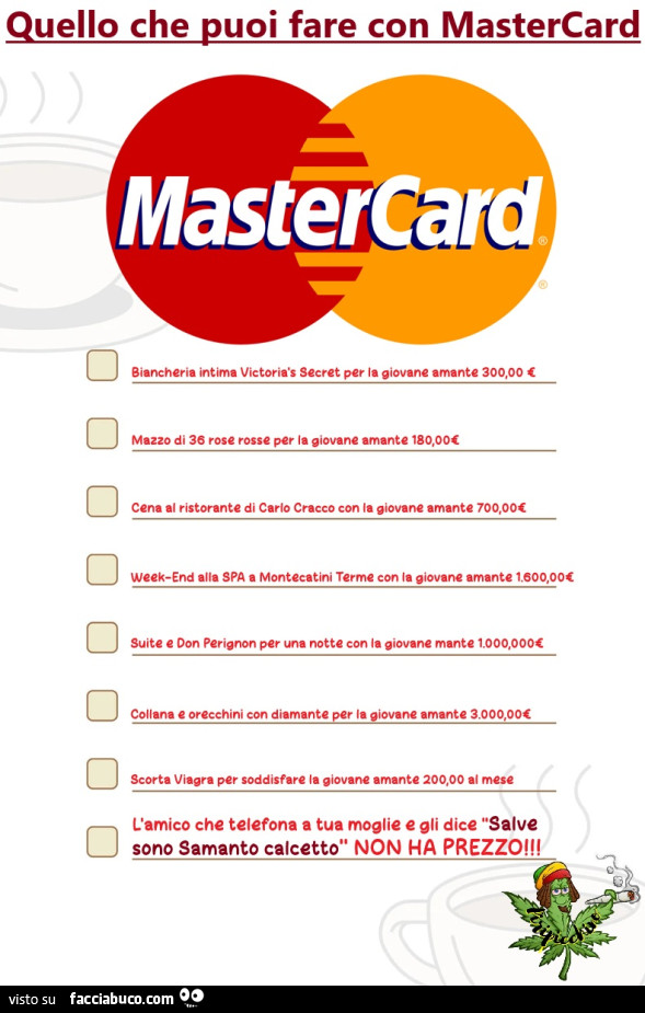 Quello che puoi fare con mastercard