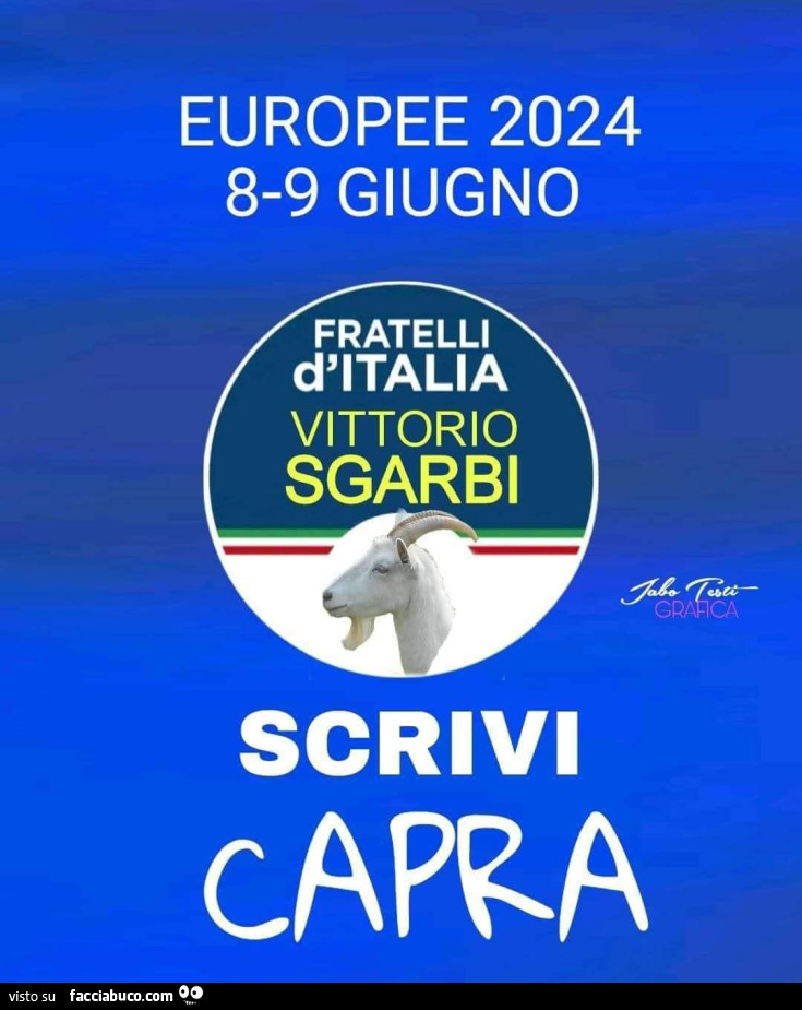 Scrivi Capra. Europee 2024 Vittorio Sgarbi