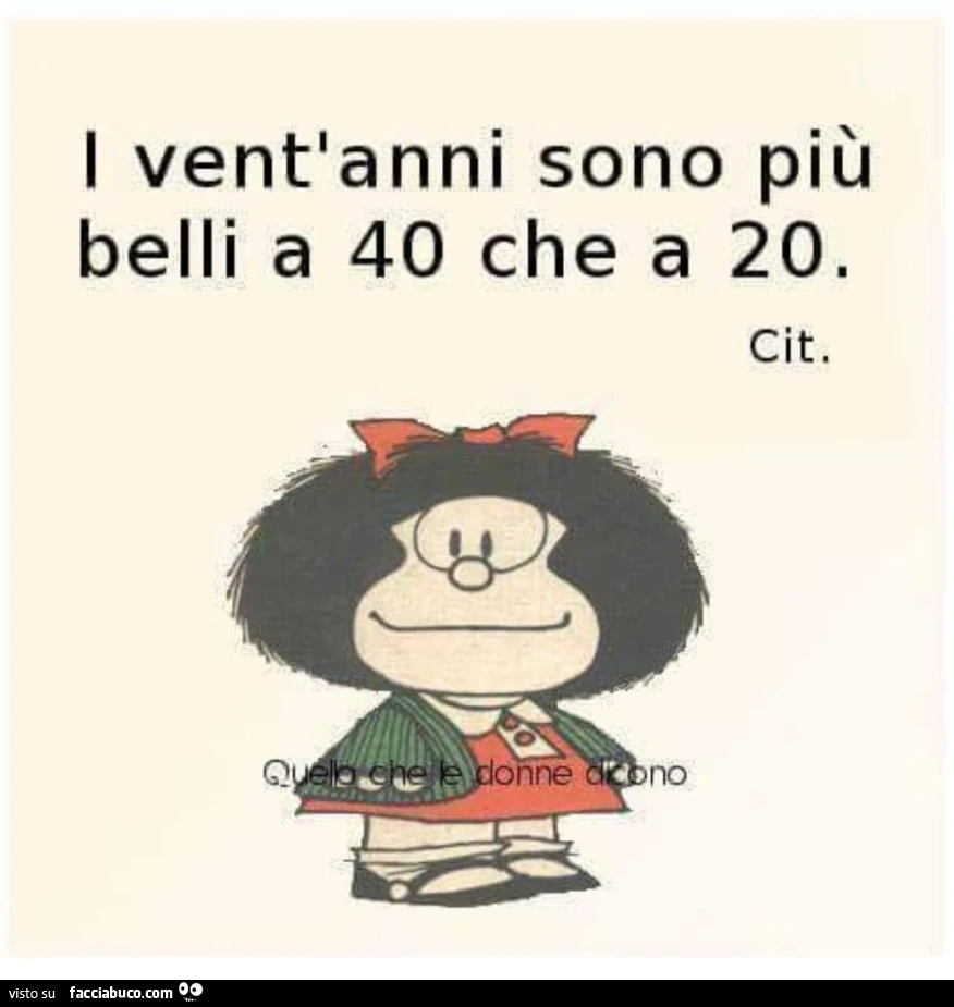 I vent'anni sono più belli a 40 che a 20