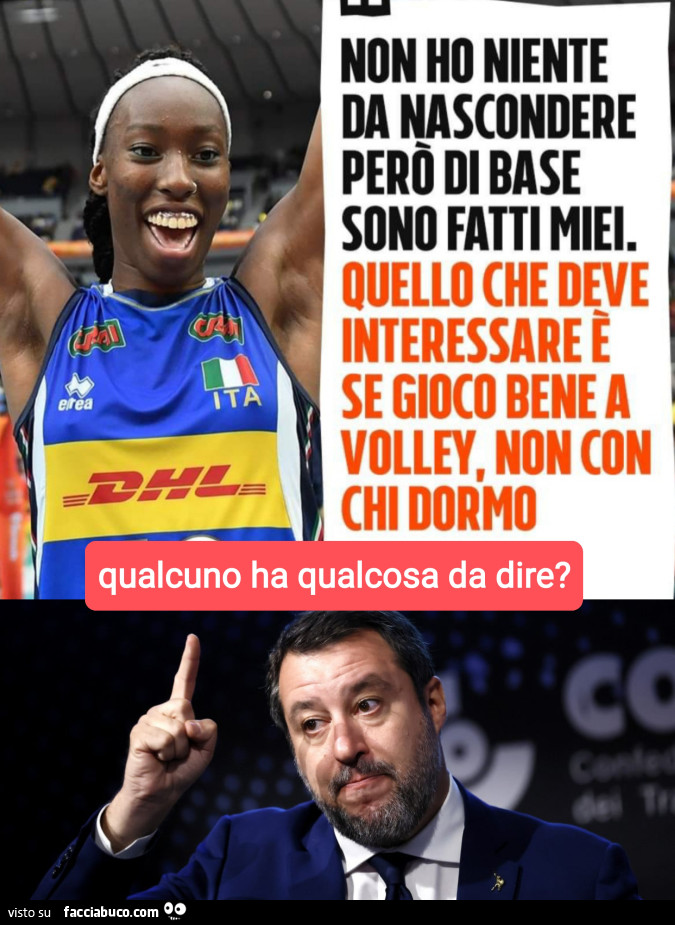 Egonu pallavolo lesbiche Salvini