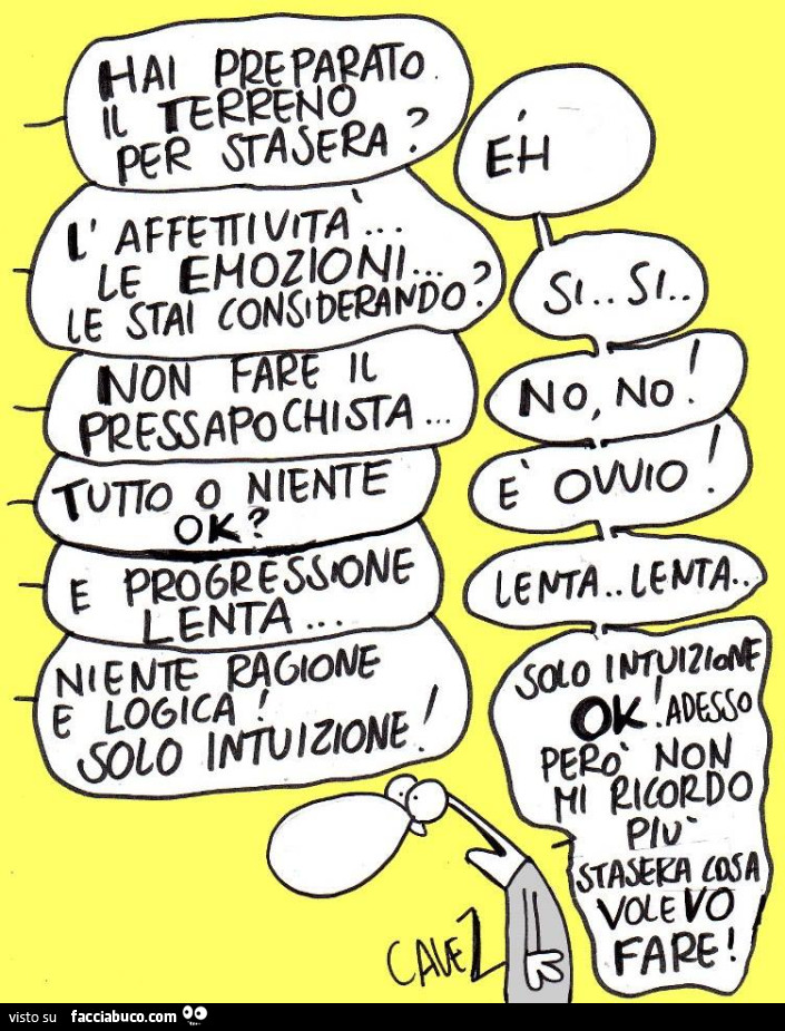 Cavez. Hai preparato il terreno per stasera?