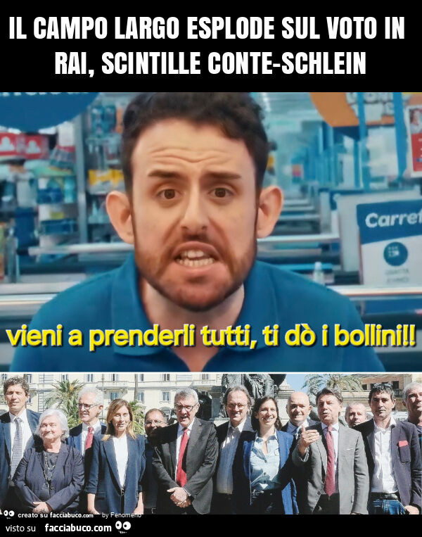 Il campo largo esplode sul voto in rai, scintille conte-schlein