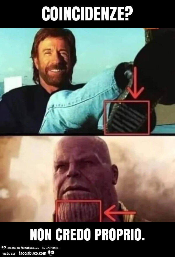 Coincidenze? Non credo proprio