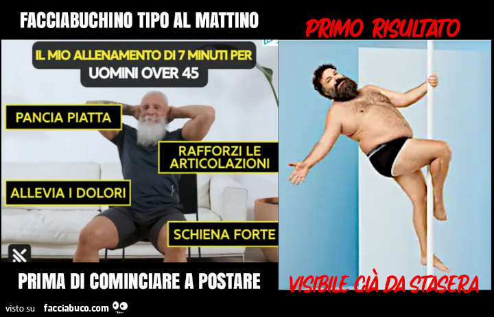 Facciabuchino al mattino- Facciabuchino di sera