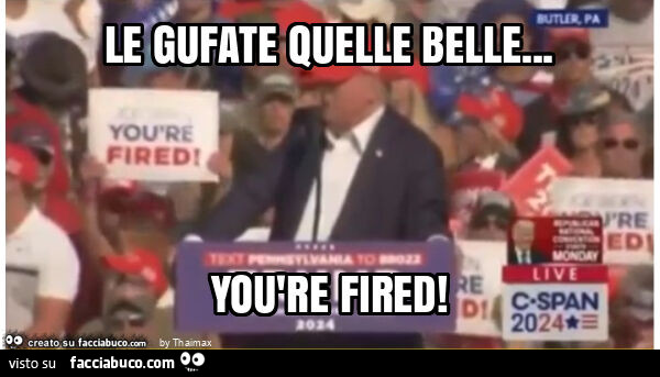 Le gufate quelle belle… yoùre fired