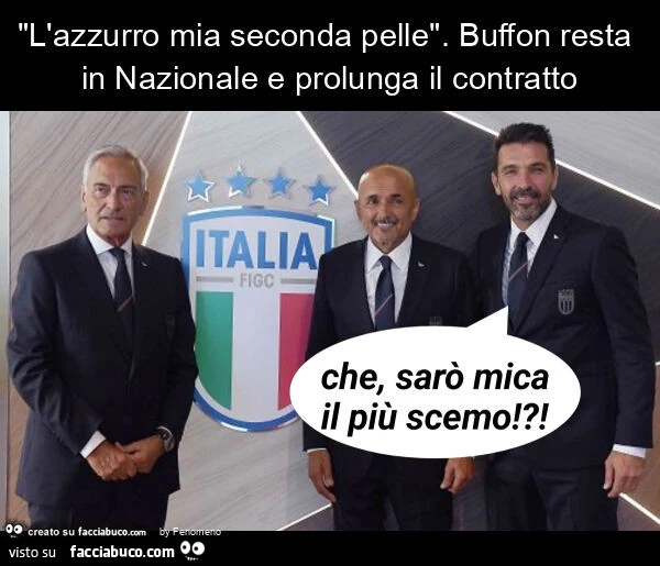 "l'azzurro mia seconda pelle". Buffon resta in nazionale e prolunga il contratto