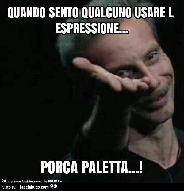 Quando sento qualcuno usare l espressione&hellip; porca paletta