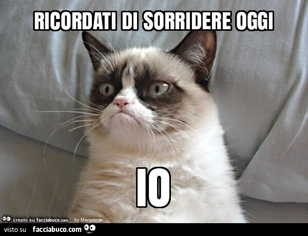 Ricordati di sorridere oggi io