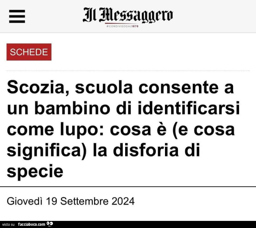 Scozia, scuola consente a un bambino di identificarsi come lupo: cosa è e cosa significa la disforia di specie