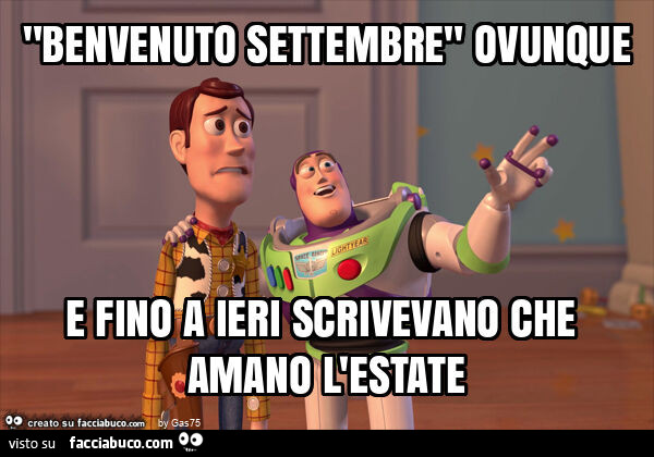 "benvenuto settembre" ovunque e fino a ieri scrivevano che amano l'estate