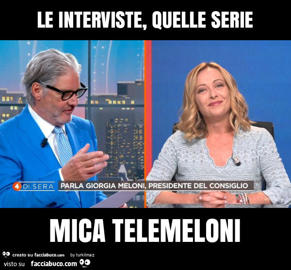 Le interviste, quelle serie mica telemeloni