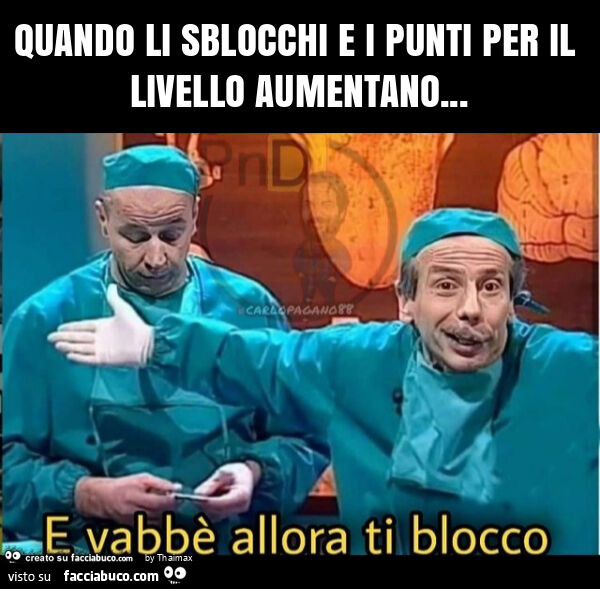 Quando li sblocchi e i punti per il livello aumentano