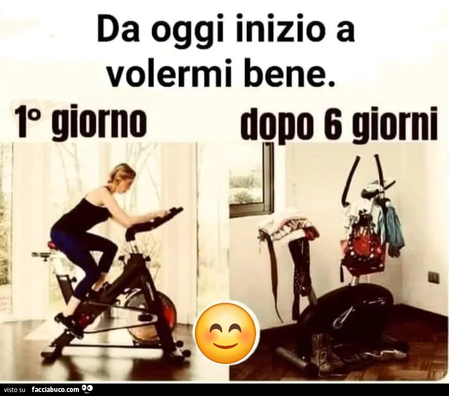 Da oggi inizio a volermi bene cyclette appendiabiti