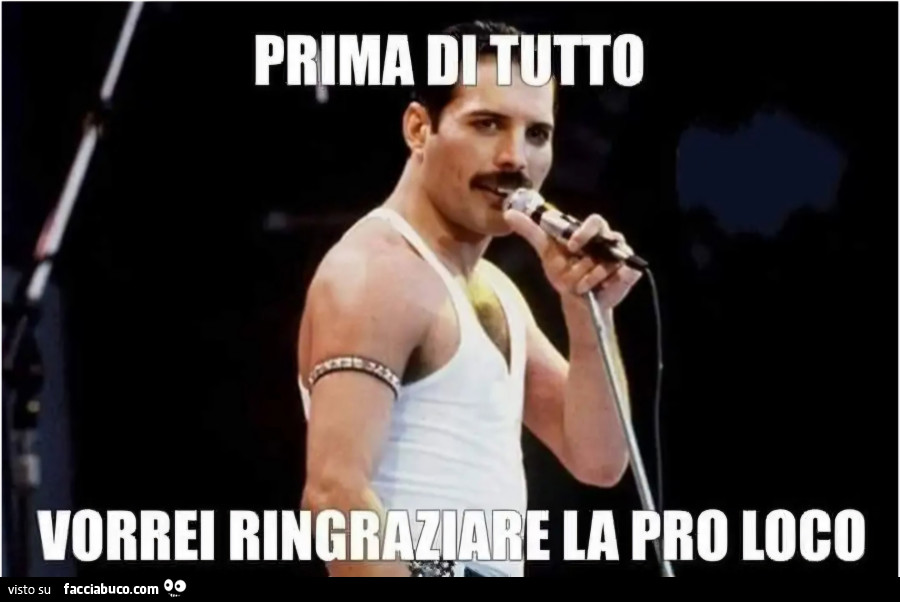 Prima di tutto vorrei ringraziare la pro loco