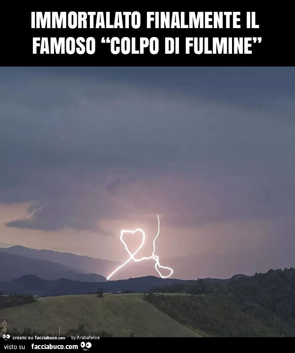 Immortalato finalmente il famoso “colpo di fulmine”