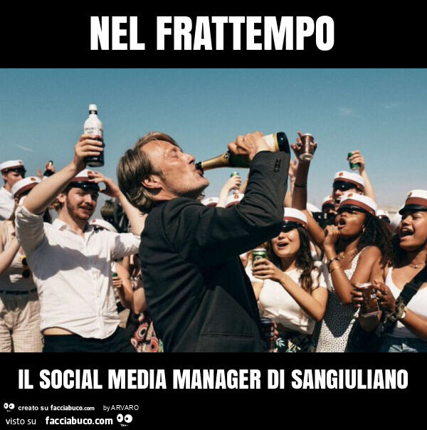 Nel frattempo il social media manager di sangiuliano