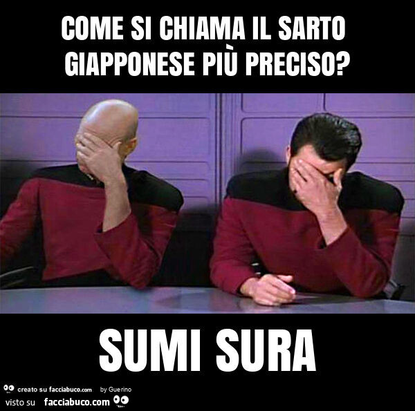 Come si chiama il sarto giapponese più preciso? Sumi sura