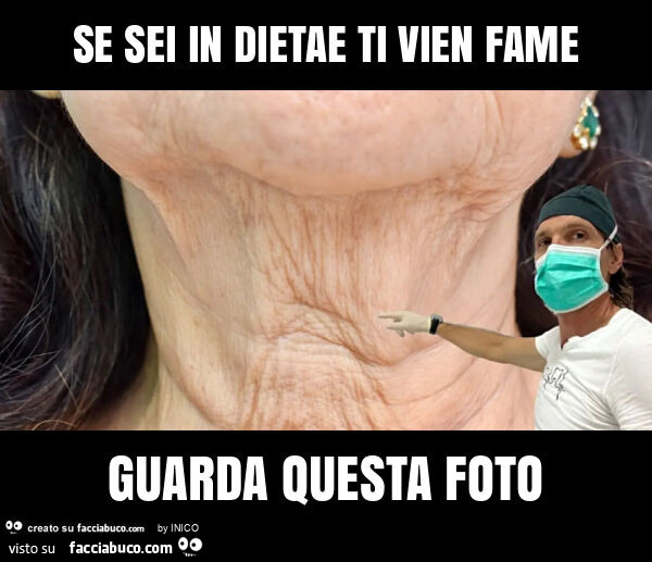 Se sei in dietae ti vien fame guarda questa foto