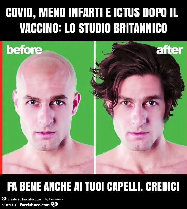 Covid, meno infarti e ictus dopo il vaccino: lo studio britannico fa bene anche ai tuoi capelli. Credici