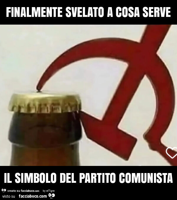 Finalmente svelato a cosa serve il simbolo del partito comunista