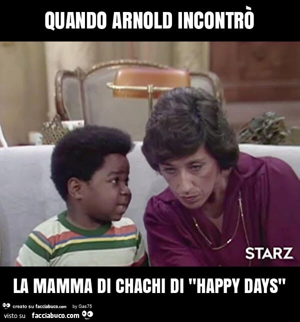 Quando arnold incontrò la mamma di chachi di "happy days"