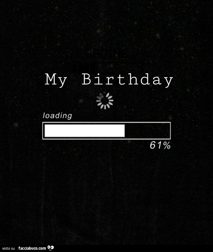 My Birthday 61% loading