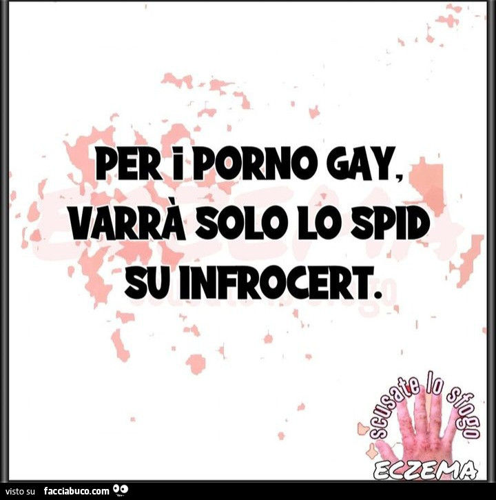 Per i porno gay, varrà solo lo spid su infrocert