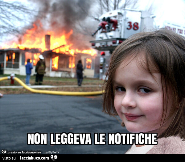 Non leggeva le notifiche