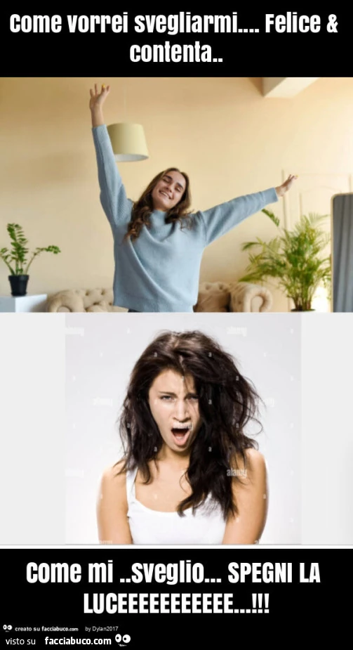 Come vorrei svegliarmi&hellip; felice & contenta. Come mi. Sveglio&hellip; spegni la luceeeeeeeeeee