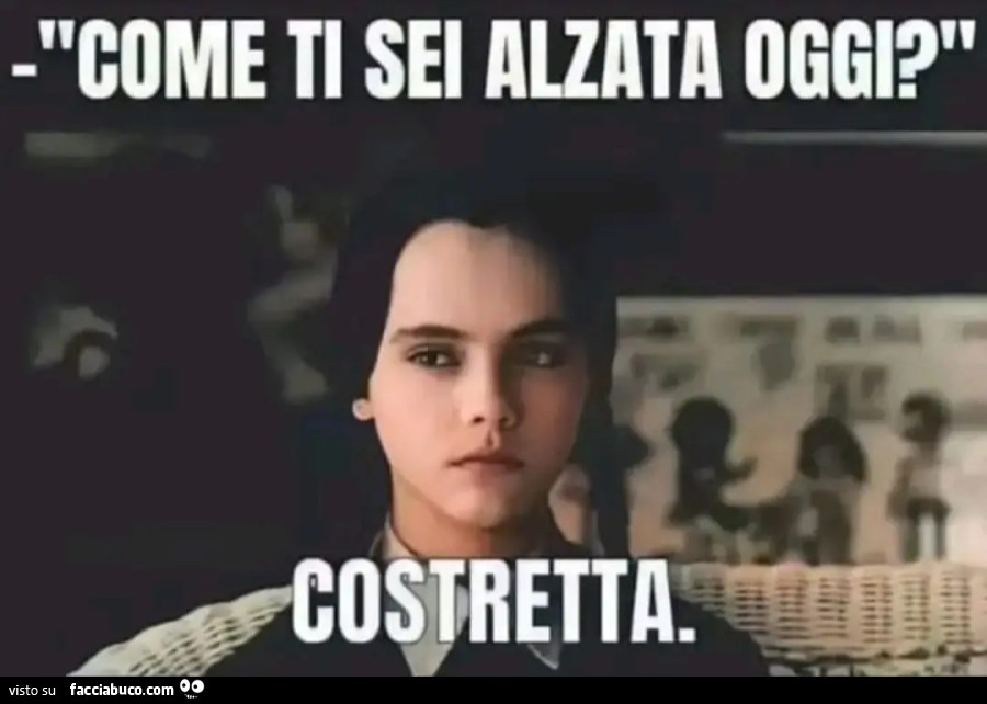 Come ti sei alzata oggi costretta mercoledì addams jenna ortega