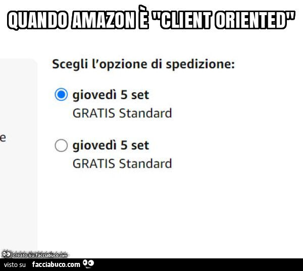 Quando amazon è client oriented