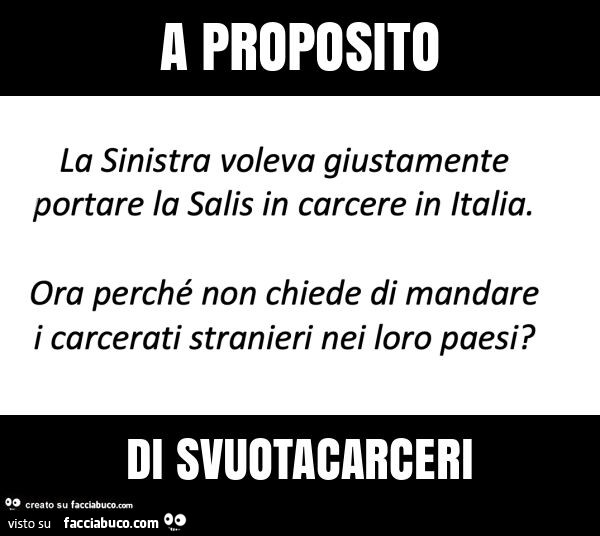 A proposito di svuotacarceri