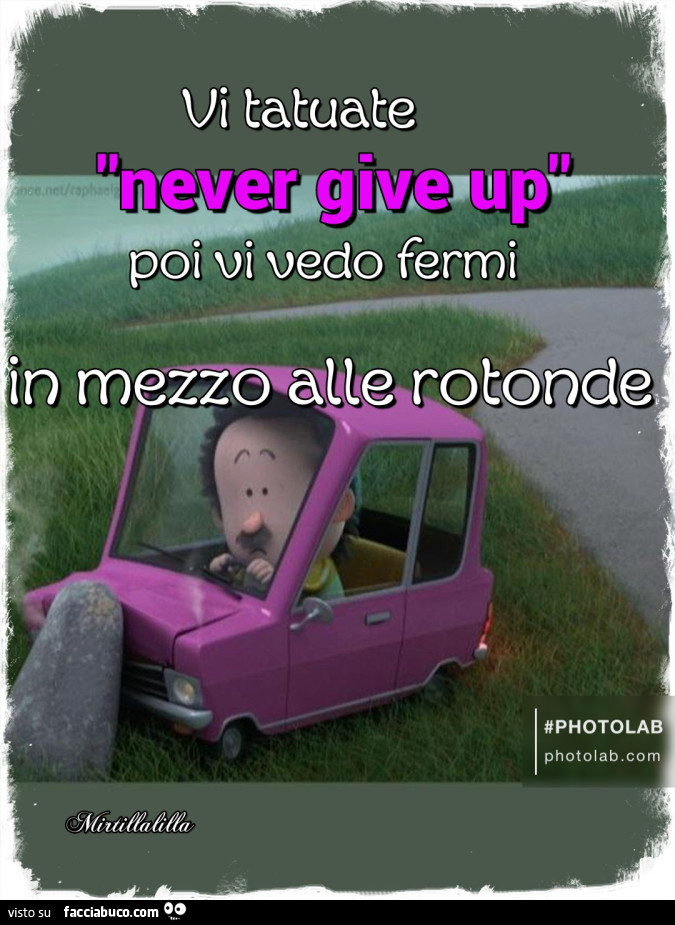 Never give up