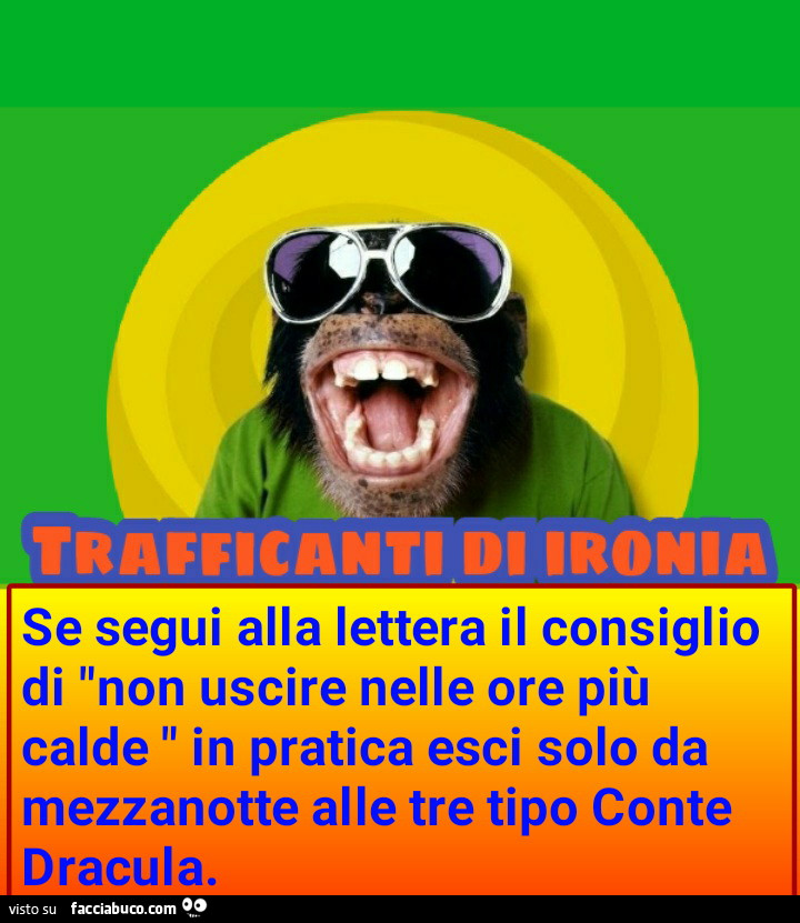 Se segui alla lettera il consiglio di non uscire nelle ore più calde