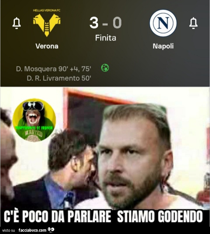 C'è poco da parlare stiamo godendo