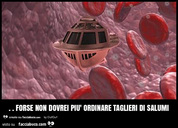 Forse non dovrei più ordinare taglieri di salumi