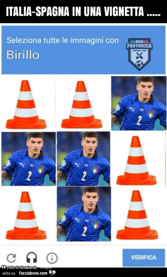 Italia-spagna in una vignetta