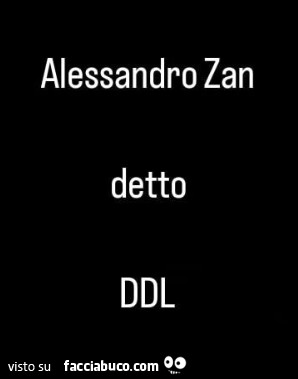 Alessandro Zan detto DDL