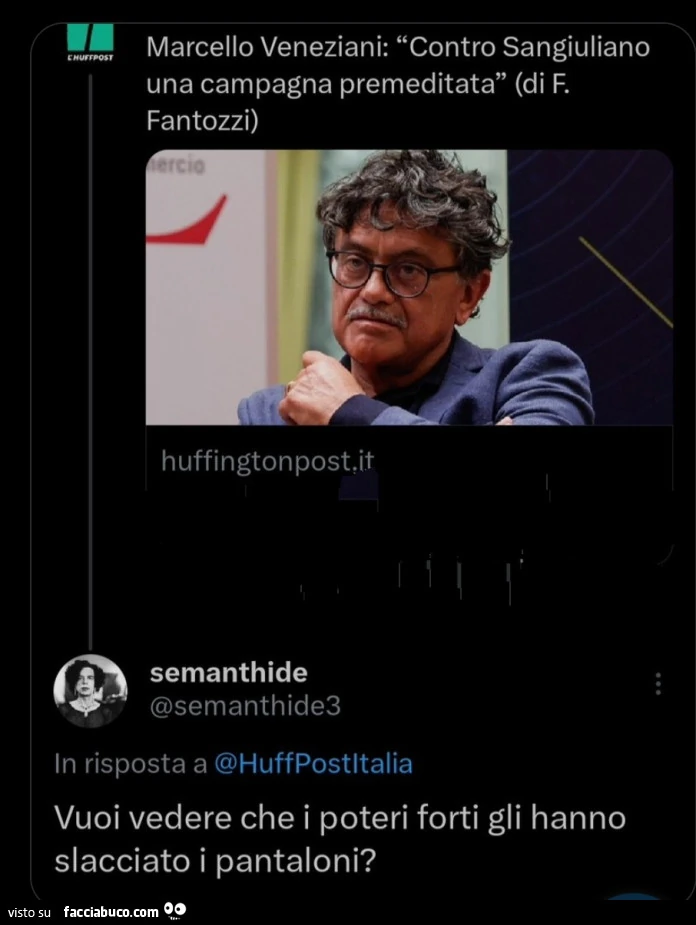 Contro sangiuliano una campagna premeditata. Vuoi vedere che i poteri forti gli hanno slacciato i pantaloni?